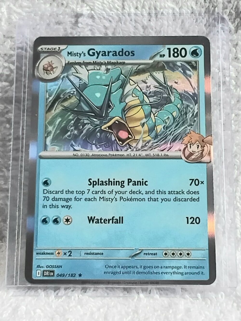 Mint 2025 Pokemon Misty's Gyarados Rare ☆ Holo Card 049/182!!